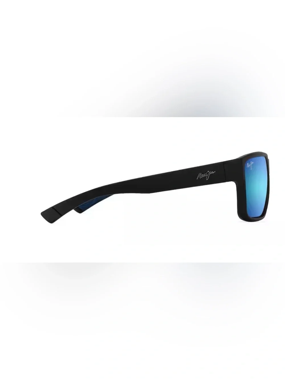 BNIB MAUI JIM POLARIZED UILA Sunglasses Matte Black with Blue Hawaii Lenses